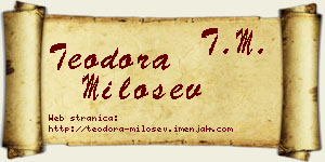Teodora Milošev vizit kartica